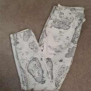 Madewell Map Print Jeans- Never Worn
